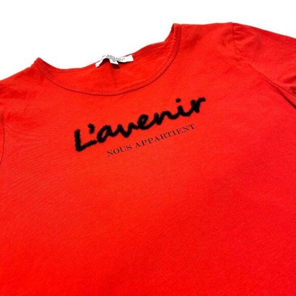 ON S'EN FOUT DES GARCONS The Future Is Ours Red Tee - Picture 2 of 3